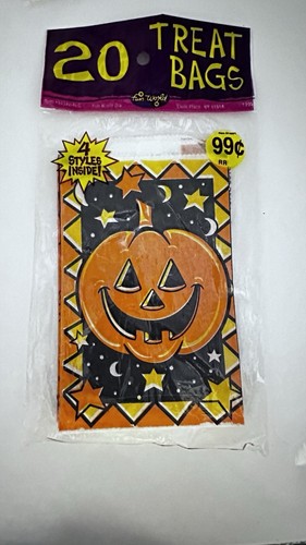 Lot of Four 20 Packs Vintage New 1995 Halloween Treat Bags 80 Total 4 Designs - Picture 3 of 10