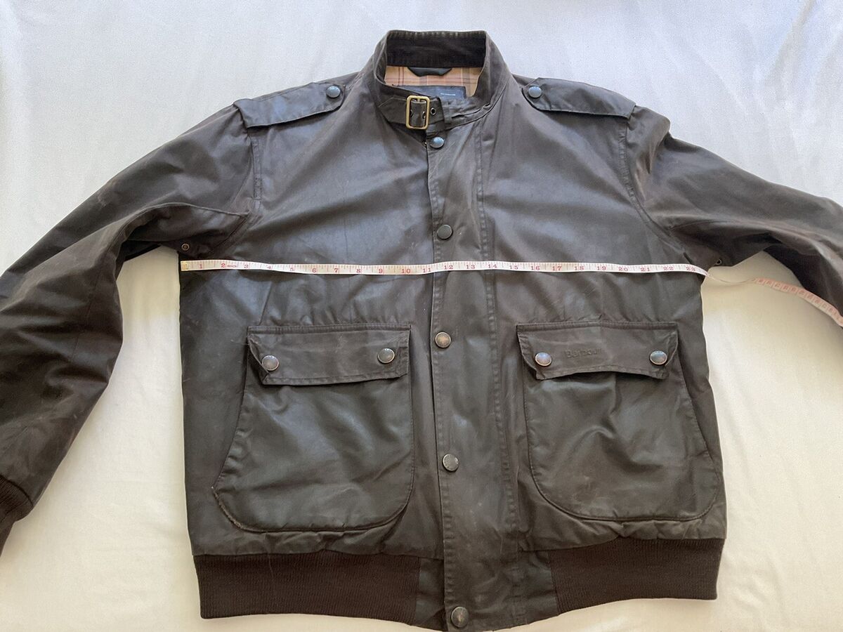Barbour Brown A955 Wax Flyer /Bomber SKLKOIL Jacket Size L Barbour Brown A955 Wax Flyer /Bomber SKLKOIL Jacket Size L