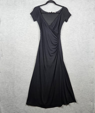 Vince Women's Short Sleeve Black Maxi Wrap Effect Dress Size XS