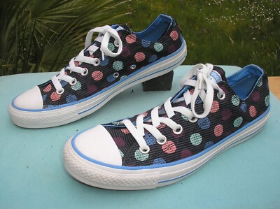 Original CONVERSE Chucks Taylor Sneaker LO, Gr. 41, Schwarz, Punkte  !