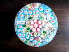 MILLEFIORI GLASS 1892 ART PAPERWEIGHT HAND MADE VENETIAN ITALY VICTORIAN ANTIQUE — photo 3