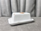 Maison Le Gourmet Seal Distressed Farmhouse 1/4 lb Butter Dish Terra Cotta