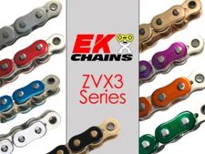 EK ZVX3-530 MOTORCYCLE CHAIN 160 LINKS TENSILE 11,100 lbs BLACK/GOLD