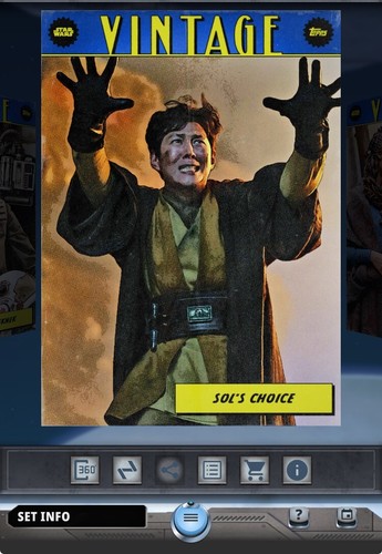 Topps Star Wars Card Trader 2025 Vintage S2 Blue Rare - Sol's Choice