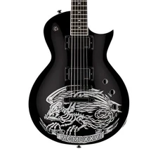 ESP LTD Will Adler Warbird Signature Guitar - Black with Graphic - B-Stock