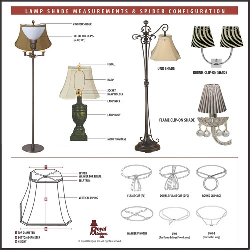 Royal Designs Rectangle Cut Corner Lamp Shade - White - (5 x 6.5) x (8 x 12) ... - Picture 6 of 7