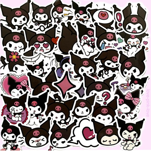 🌸 40 KUROMI STICKERS Sanrio Kawaii Vinyl Craft Scrapbooking Wall Decor UK 🌸 - 第 6/11 張圖片