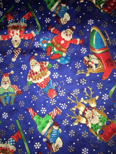 Half Yard Cuts 7 PCs Fabric Christmas Variety Prints 100% Cotton B NOS - Picture 9 of 12