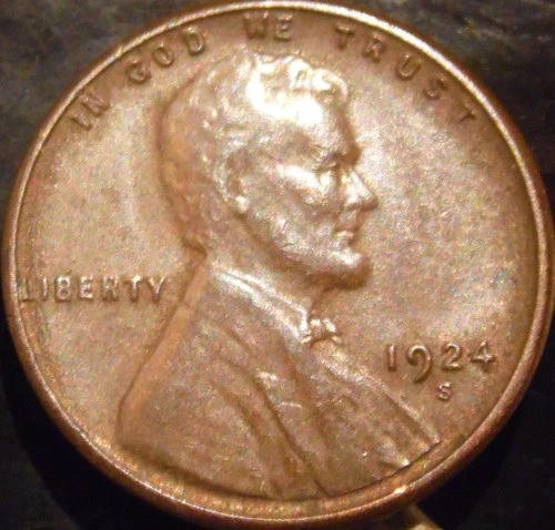 1924-S Lincoln Cent Choice XF Brown Original