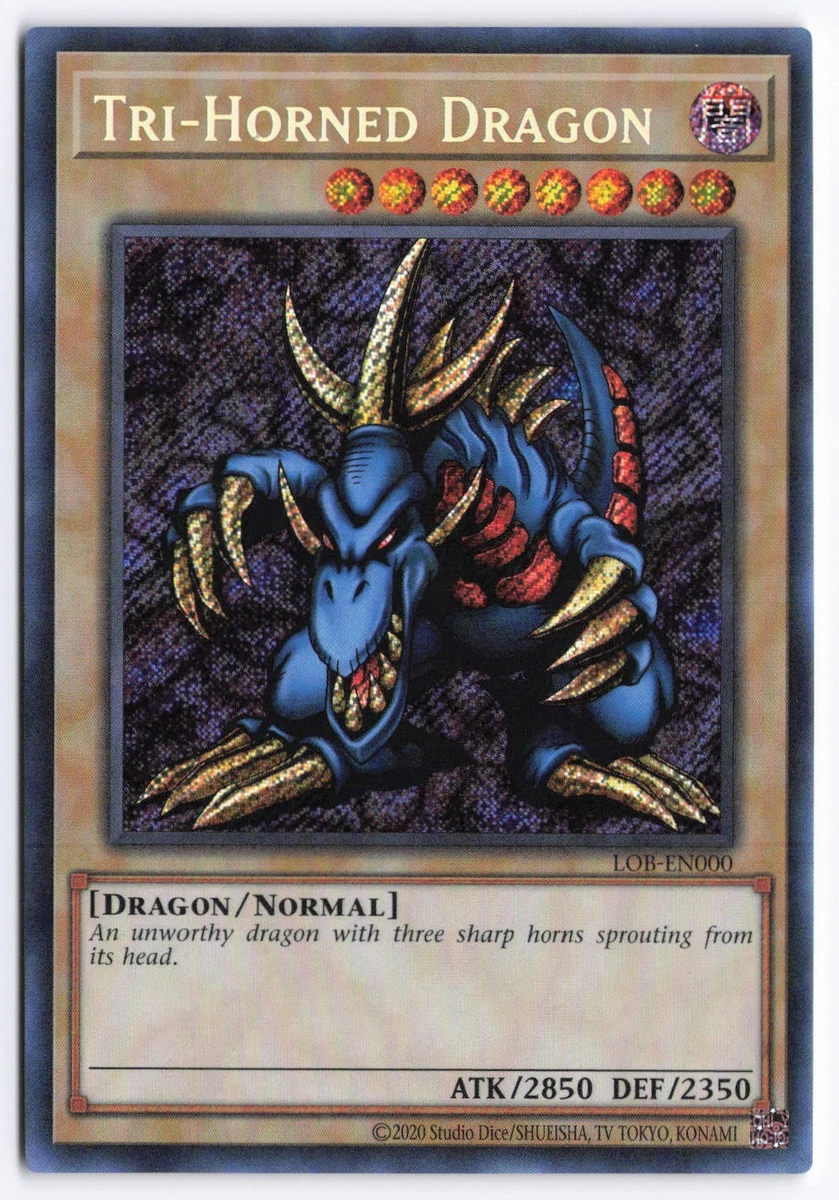 Tri-Horned Dragon LOB-000 The Legend of Blue Eyes White Dragon for