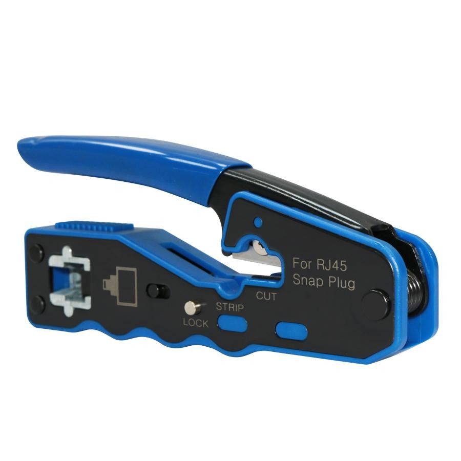 RJ45 Crimp Tool Pass Through Cable Cutter Ethernet Network Connector Tool