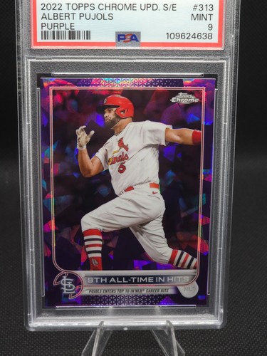 2022 Topps Chrome Update Series Sapphire  /10  Checklist Albert Pujols PSA 9