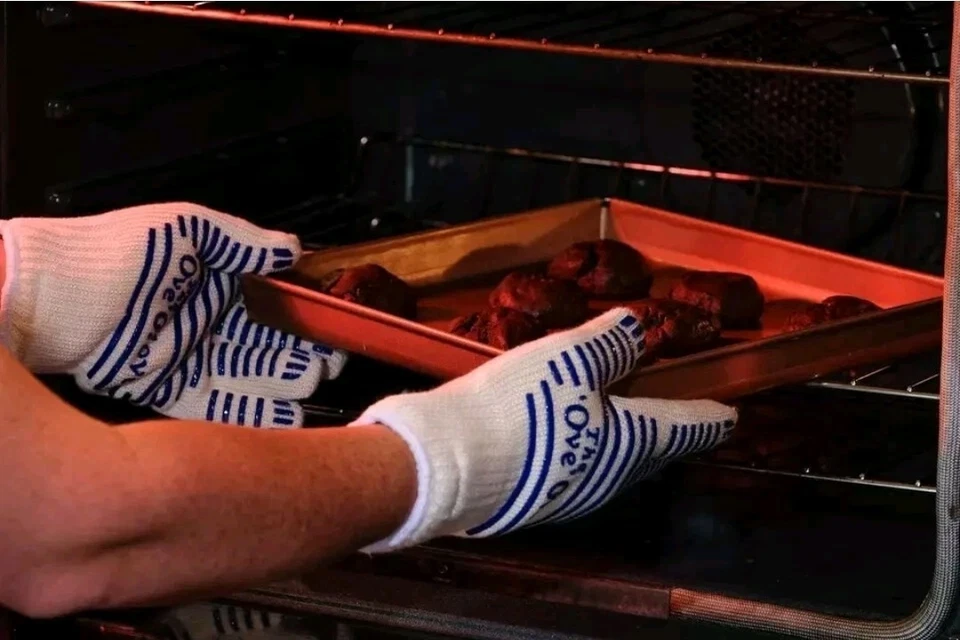 guante protección de manos calor y llama - Pack de 2 guantes mejor uso alta temperatura Foto 2 de 4