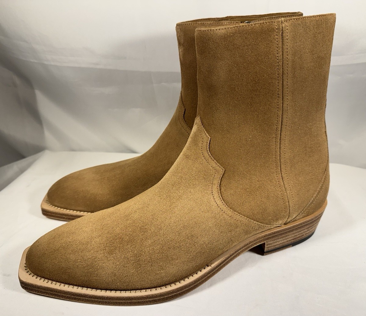 Stuart Weitzman Men\'s Augustine Brown Suede Boot  Sz: 9.5 Handmade Men main image 4