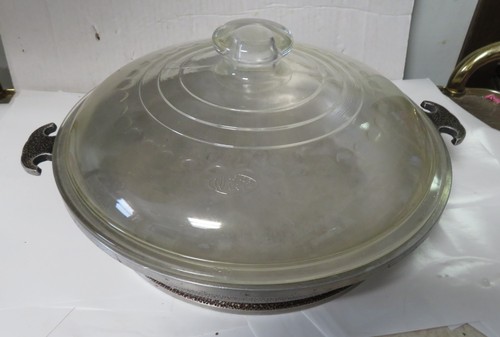12" Guardian Service Ware Hähnchen Friteuse Kasserolle Aluguss Wagner C10 Glasdeckel - Bild 3 von 9