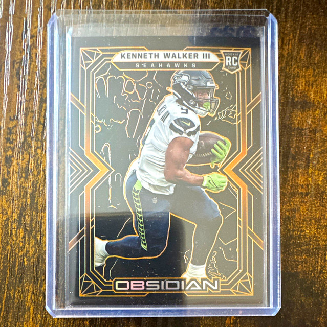 Panini 2022 Obsidian Kenneth Walker III Seahawks RC #108 Serial # /75
