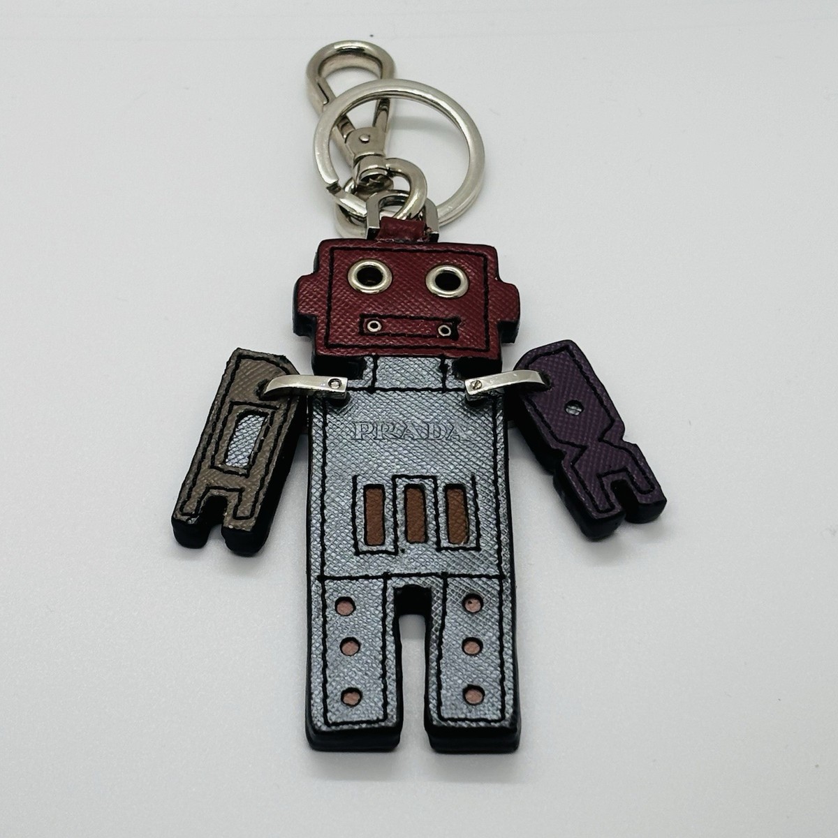 Prada Robot Bag Charm Saffiano Leather | eBay