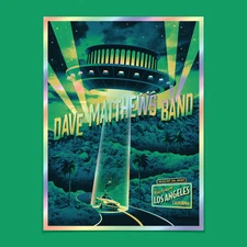 Dave Matthews Band, Los Angeles, CA Poster (Rainbow Foil Artist Edition by DKNG)