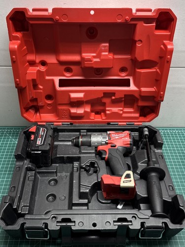 Milwaukee 2803-20 M18 FUEL 1/2 Drill Driver No Charger 1 5ah Battery & Hard Case