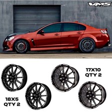 Vms Racing Blackhawk Drag Race Rims Wheels R 17x10 F 18x5 For Chevy Ss Sedan