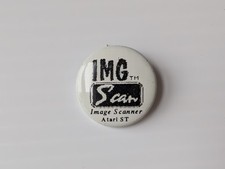 Vintage Atari Img Scan Image Scanner Pin Pinback Button Rare Original Promo