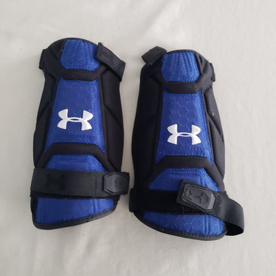 Under Armour Shin Guards Soccer Sports Blue Heat Gear....see descr #2