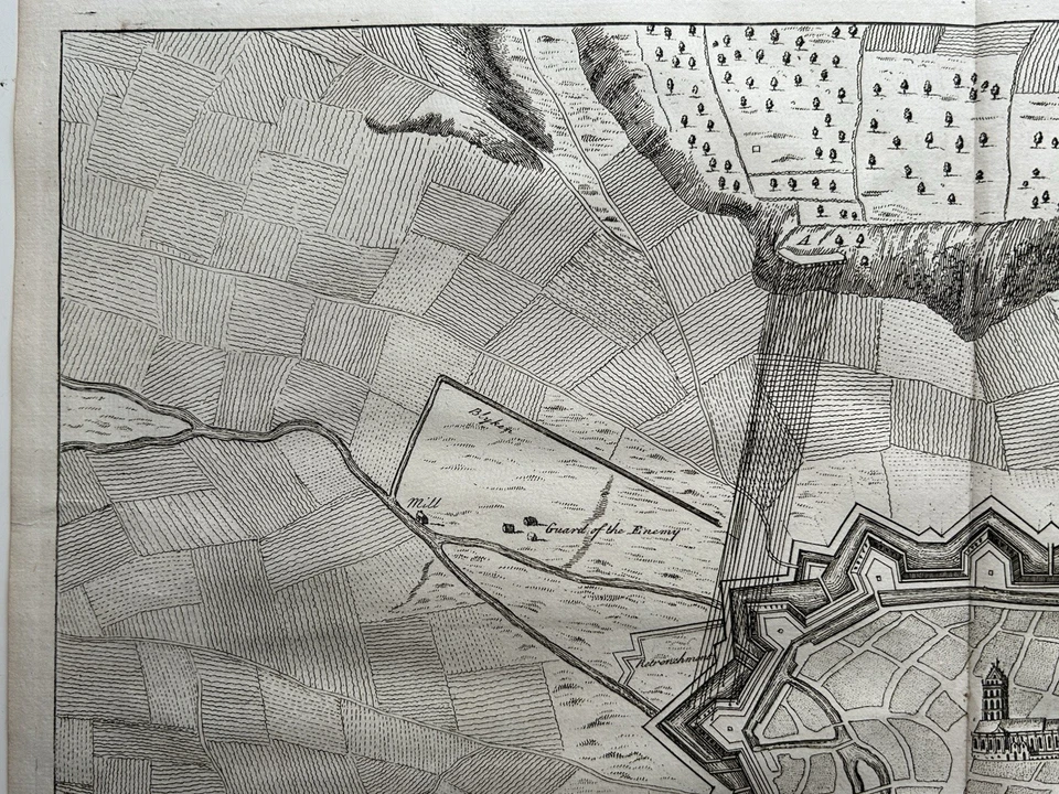 1704 City Plan of Ulm During The War of Spanish Succession Original Antique map - Image 2 of 4