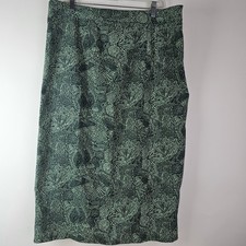 RIPSKIRT Green Floral Hawaiian Vacation Travel Wrap Midi XL Rip Skirt Casual