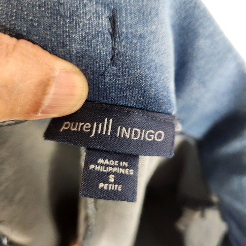 J. Jill PureJill Indigo Tie Waist Tapered Pull On Pants Womens Size Small Petite - Picture 5 of 7
