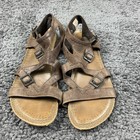 Merrrell Women Leather Sandals Gladiator Boho Brown Sz 6