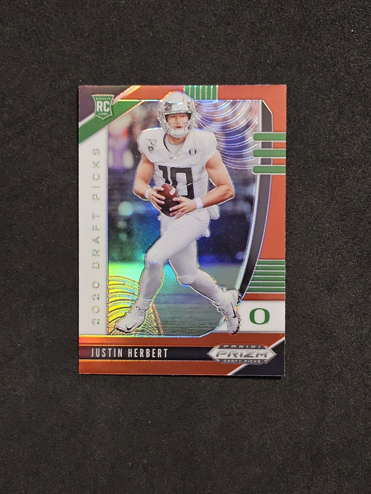2020 Panini Prizm Draft Picks Justin Herbert #102 Red Prizm Rookie RC