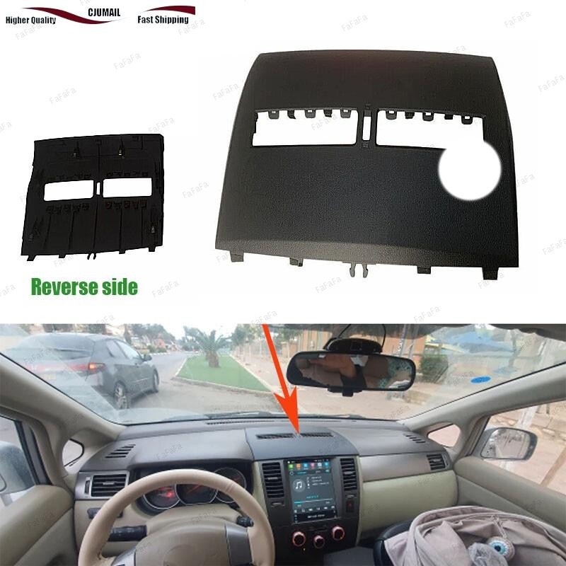 For Nissan Tiida 2005-2015 Black Front Air center conditioning Vent cover 1Pcs