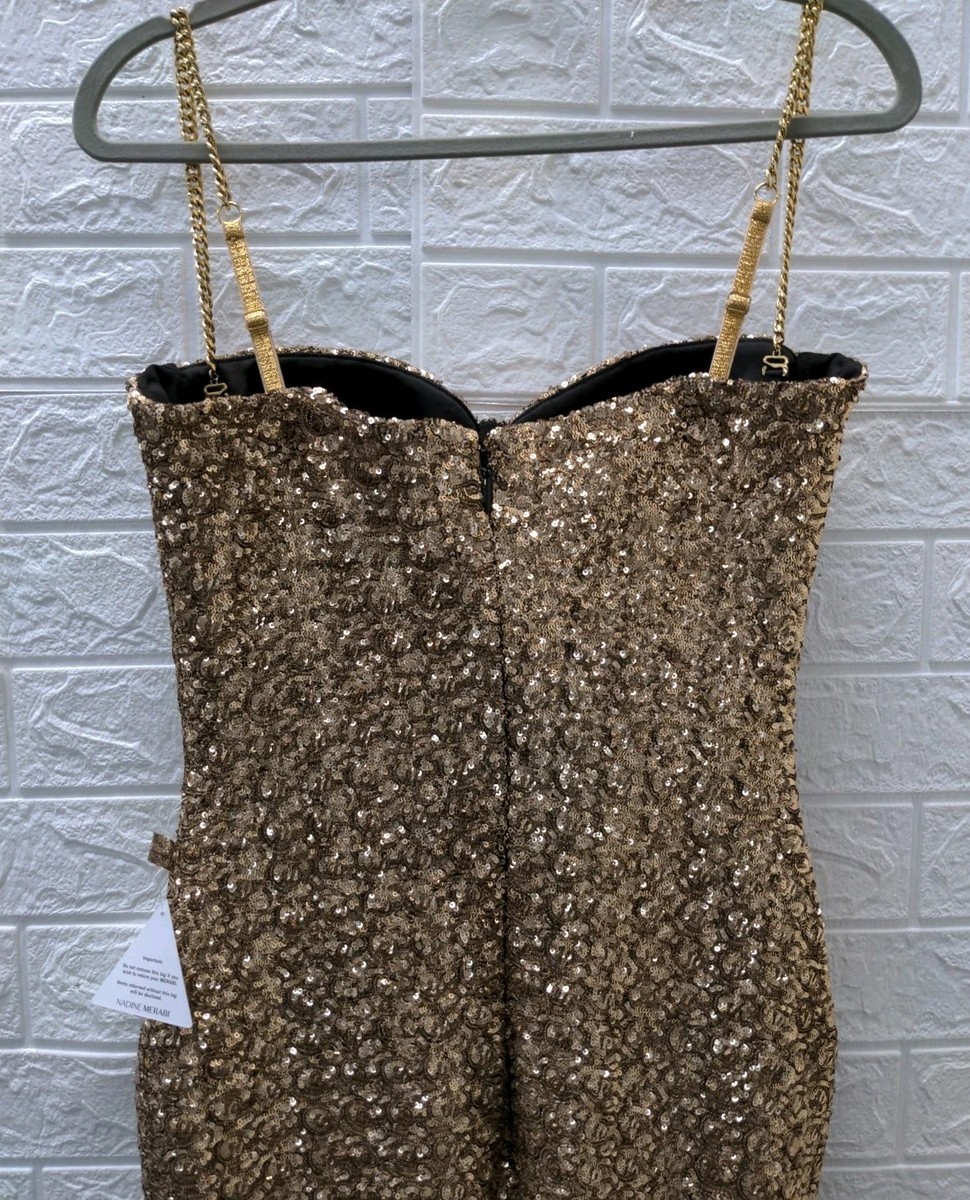 New Nadine Merabi Nina Gold Dress Size M | eBay New Nadine Merabi Nina Gold Dress Size M | eBay