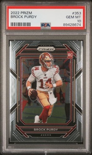 2022 Panini Prizm Brock Purdy Rookie Card RC 353 PSA 10 49ers Free S&H! Football