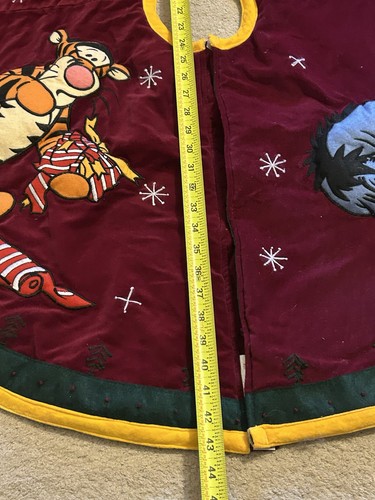 Winnie Puuh Tigger Eeyore Ferkel Weihnachtsbaum Rock 43" 3D Filz Samt Vintage - Bild 4 von 5