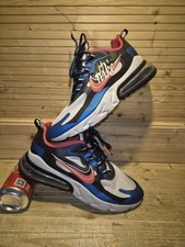 Nike Air Max 270 React Script Blue Multi "Time Capsule" Used CT1616-400 UK 8