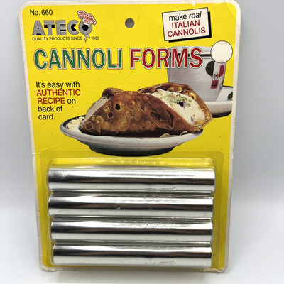 Ateco Cannoli Forms 4 Metal Pastry Tubes USA 924