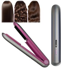 2 in 1 Cordless Hair Straighteners and Curler,USB Rechargeable Straightener Mini