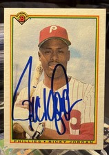 AUTO SIGNED CARD #156 RICKY JORDAN PHILLIES AUTO ~Ex/Mnt