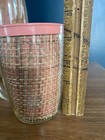 MCM SALMON/PINK TIKI  5 Raffia Insulated Mug Woven Burlap Cup Rattan Wicker — photo 6