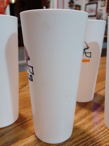 Vintage Buffalo Bills Miami Dolphins Plastic Tumblers, Set of 5 Super Cool 😎 - Picture 8 of 9