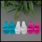 🖤3 Barbie TURQUOISE WHITE Hot PINK OT Heels Mules Shoes Vtg 1960s Japan *NP❤️