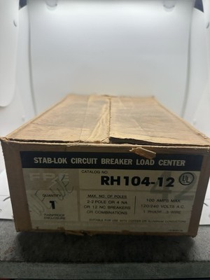 FPE Federal Pacific1 00A 120/240VAC Single Phase Rainproof Enclosure RH104-12