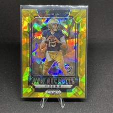 2025 Prizm Draft Picks - New Recruits Riley Leonard #17 Gold Ice Prizm (RC)