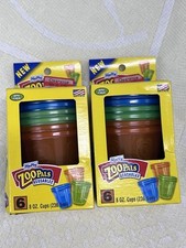 Hefty Zoo Pals Reusables Plastic Kids Cups Fish Cheetah Turtle Six 8 Oz. Lot