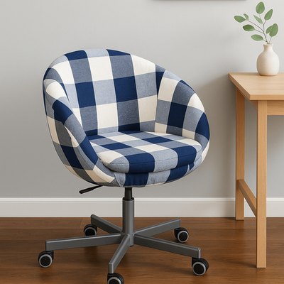 Navy Blue Buffalo Check Plaid Slipcover, Compatible with IKEA