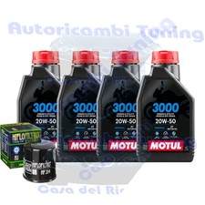 Kit Tagliando Olio Motul 3000 20W50 + Filtro Per Honda NC700 X XD�2012>2017