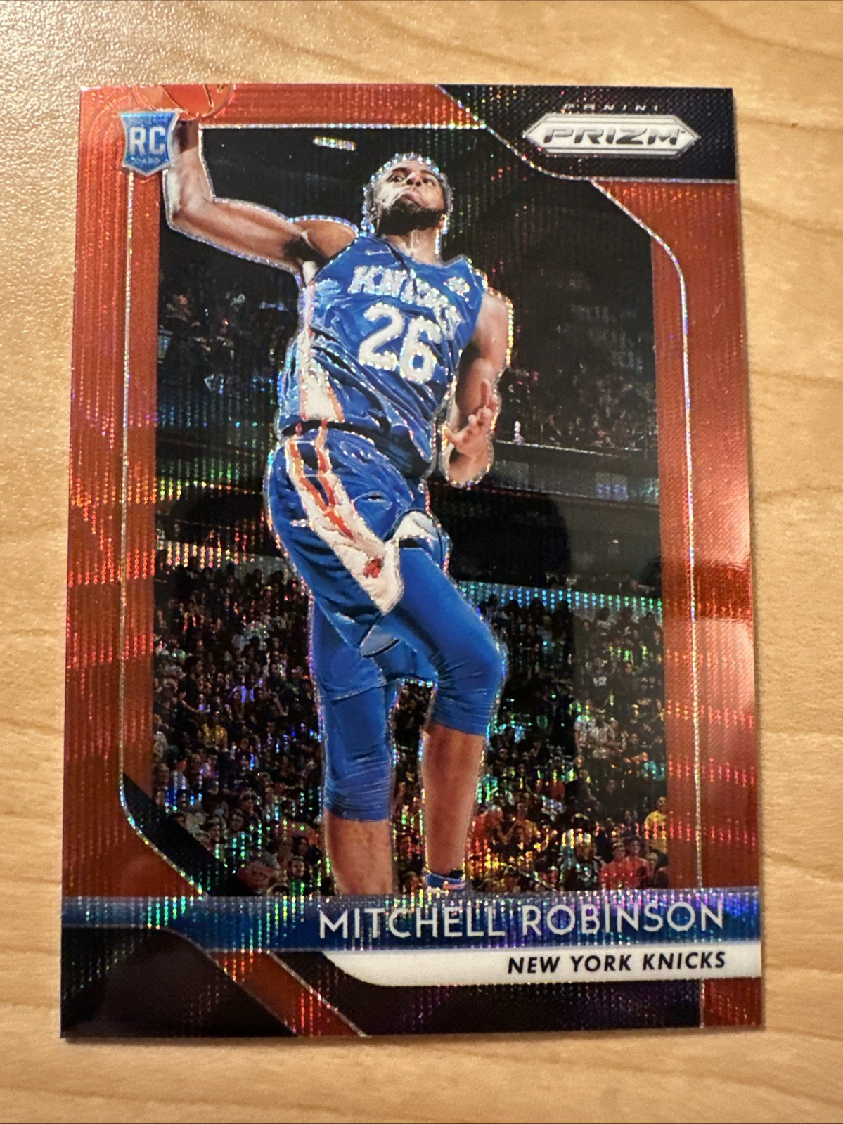 2018-19 Panini Prizm - Mitchell Robinson #227 Ruby Wave Prizm (RC)