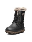 Bogs Outdoor Boots Girls Arcata II Dots Faux Fur 6 Youth Black 73449 CLEARANCE — photo 1
