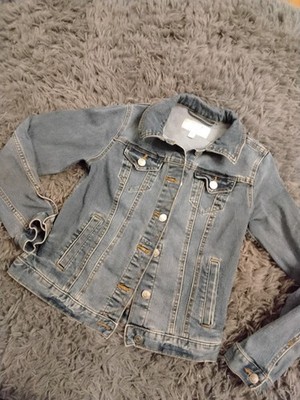 Women s Light Wash Denim Jacket Button Front Classic Jean Jacket Size xs
